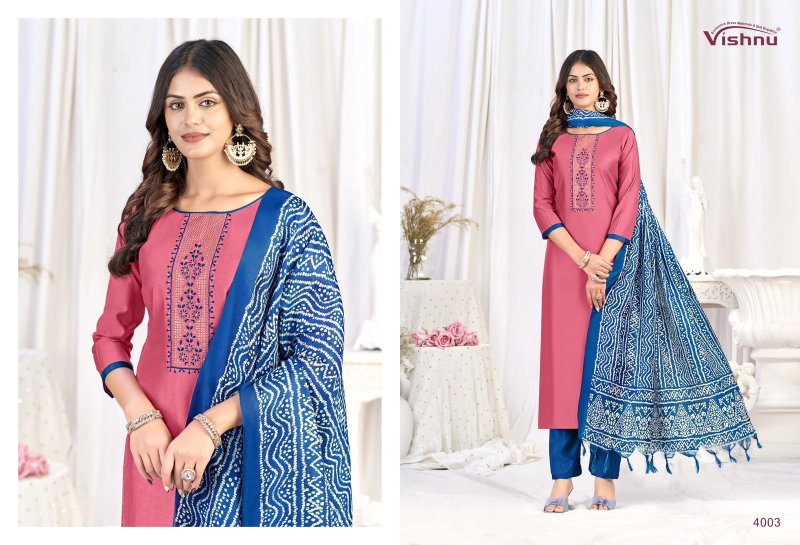 Evanka Vol 16 By Vishnu Roman Silk Dress Material 